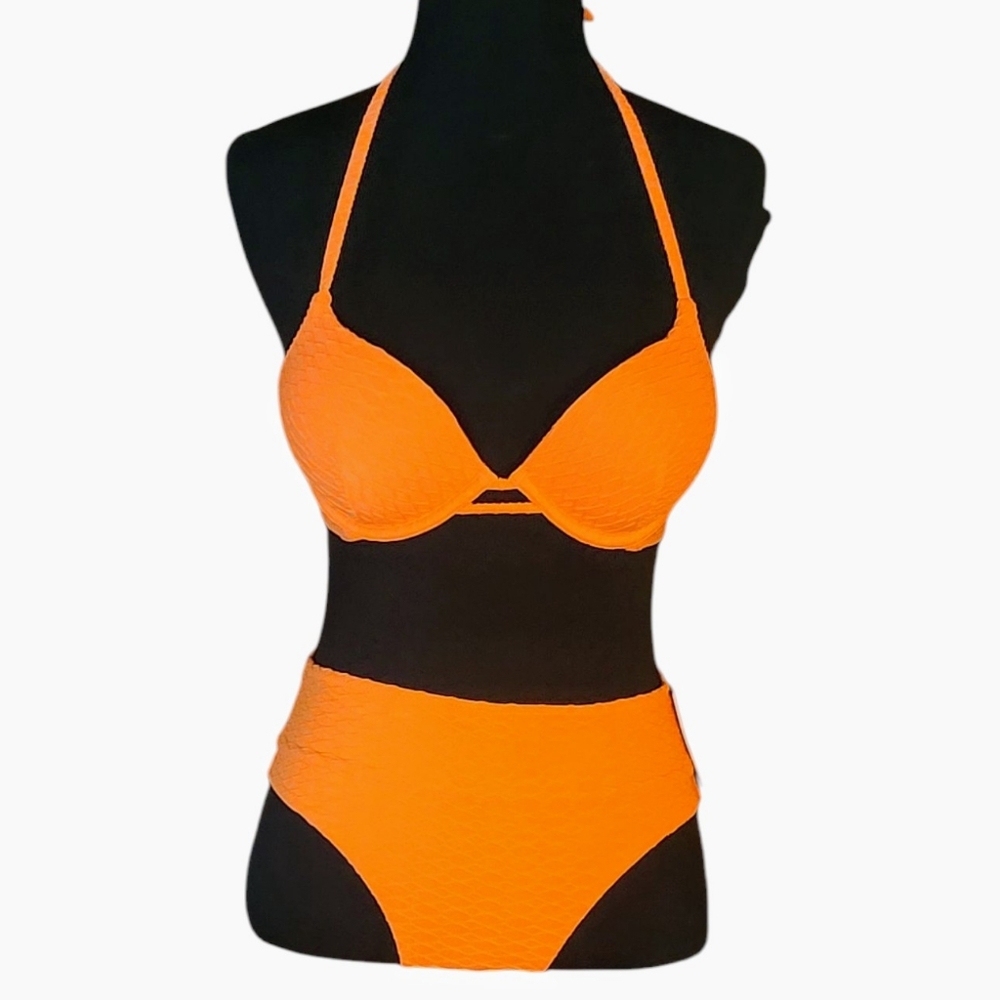 NEW Victoria's Secret Orange Midrise Bikini Size 32B